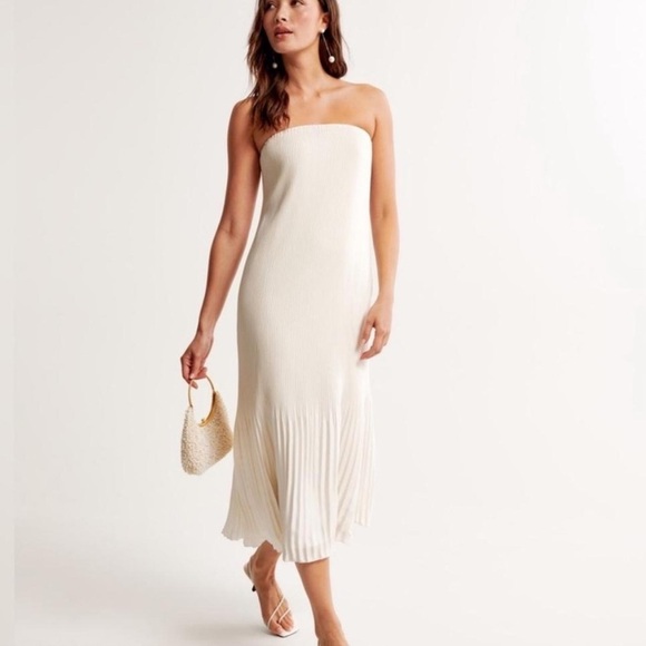 A&F Giselle Pleat Release Midi Dress - Picture 1 of 1